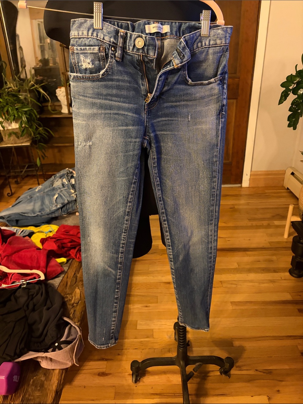 Moussy women’s Skinny Jeans in Faded Blue Wash